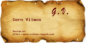 Gern Vilmos névjegykártya