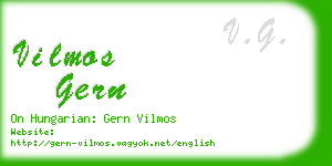 vilmos gern business card